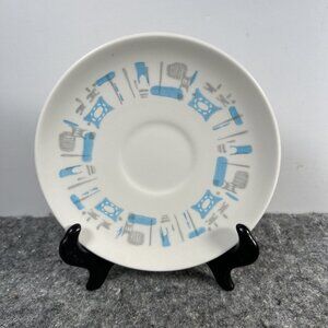 VTG Atomic Blue Heaven Tea / Coffee Cup Saucer Royal China (Saucer Only) 6 3/8"